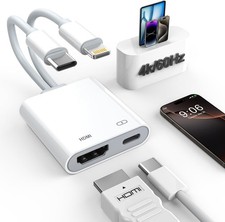 Apple USB-C and Lightning to HDMI Adapter for iPhone ipad to TV 4K 60Hz MFi C...