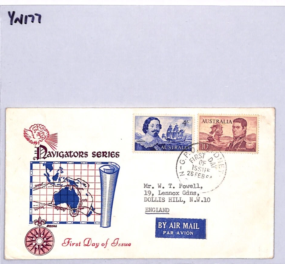 AUSTRALIA 1964 FDC *NAVIGATORS* 10s 4s ILLUSTRATED First Day Cover SHIPS YN177 - Image 4 of 4