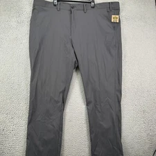 The Foundry Supply Co. Men Chino Pants 52 Gray Flat Front Comfort Waistband NEW