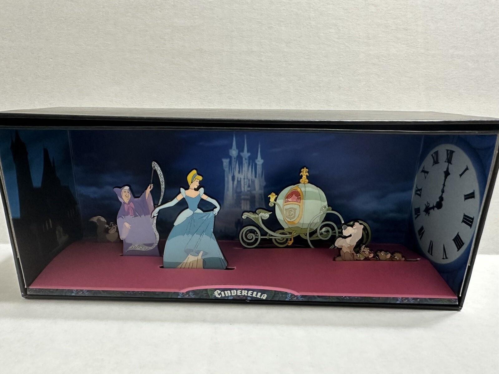 Disney Tiny Kingdom Cinderella 5-Pc Metal Enamel Figures Diorama Boxed Set *NEW*
