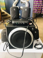 Make Offer Logitech Z-680 Computer Speakers THX No Remote Need a new home