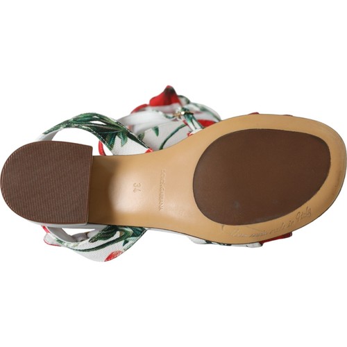 DOLCE & GABBANA Kids Shoes White Cotton Ankle Strap Sandals EU34 / US3 510usd - 第 7/10 張圖片