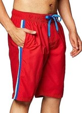 Kanu Surf Men's Mirage Swim Trunks, Tivoli Red, Size Small