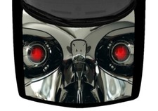 Metallic Robot Skull Red Eyes Cyborg Truck Car Graphic Hood Wrap Vinyl Decal
