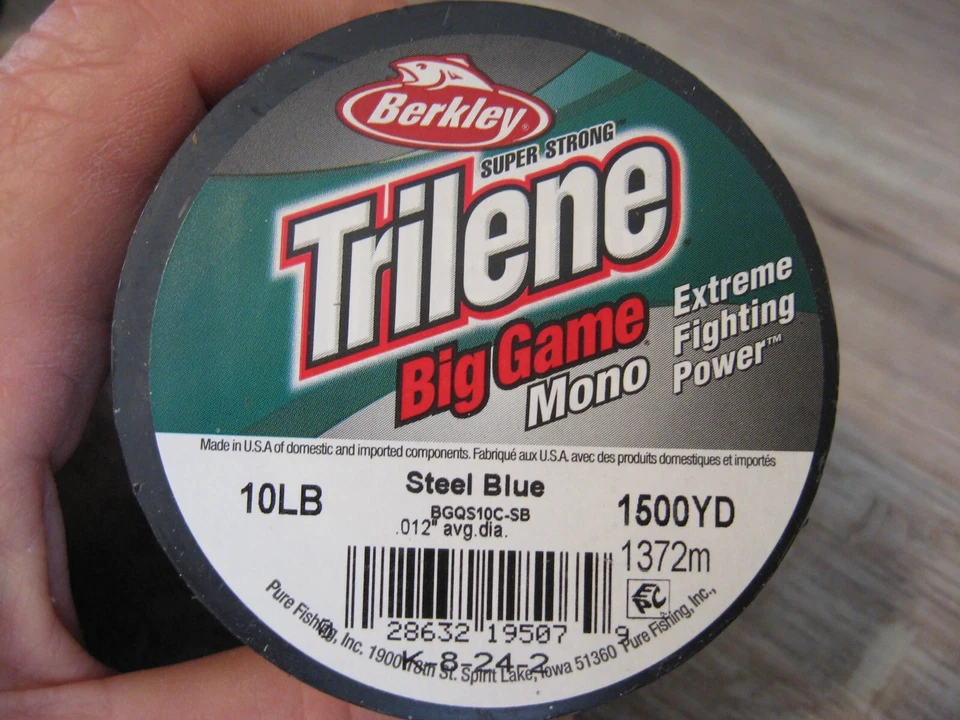 Berkley Trilene Big Game linha de pesca mono 10 lb 1500 jardas aço cor azul - Imagem 2 de 4