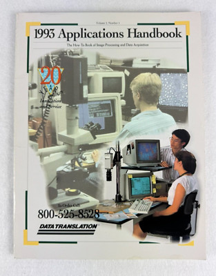 1993 Applications Handbook Data Translation Image Processing & Data Acquisition