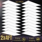 2X4 Led Flat Panel Light 75W Dimmable Drop Ceiling Recessed Troffer Light 22Pack