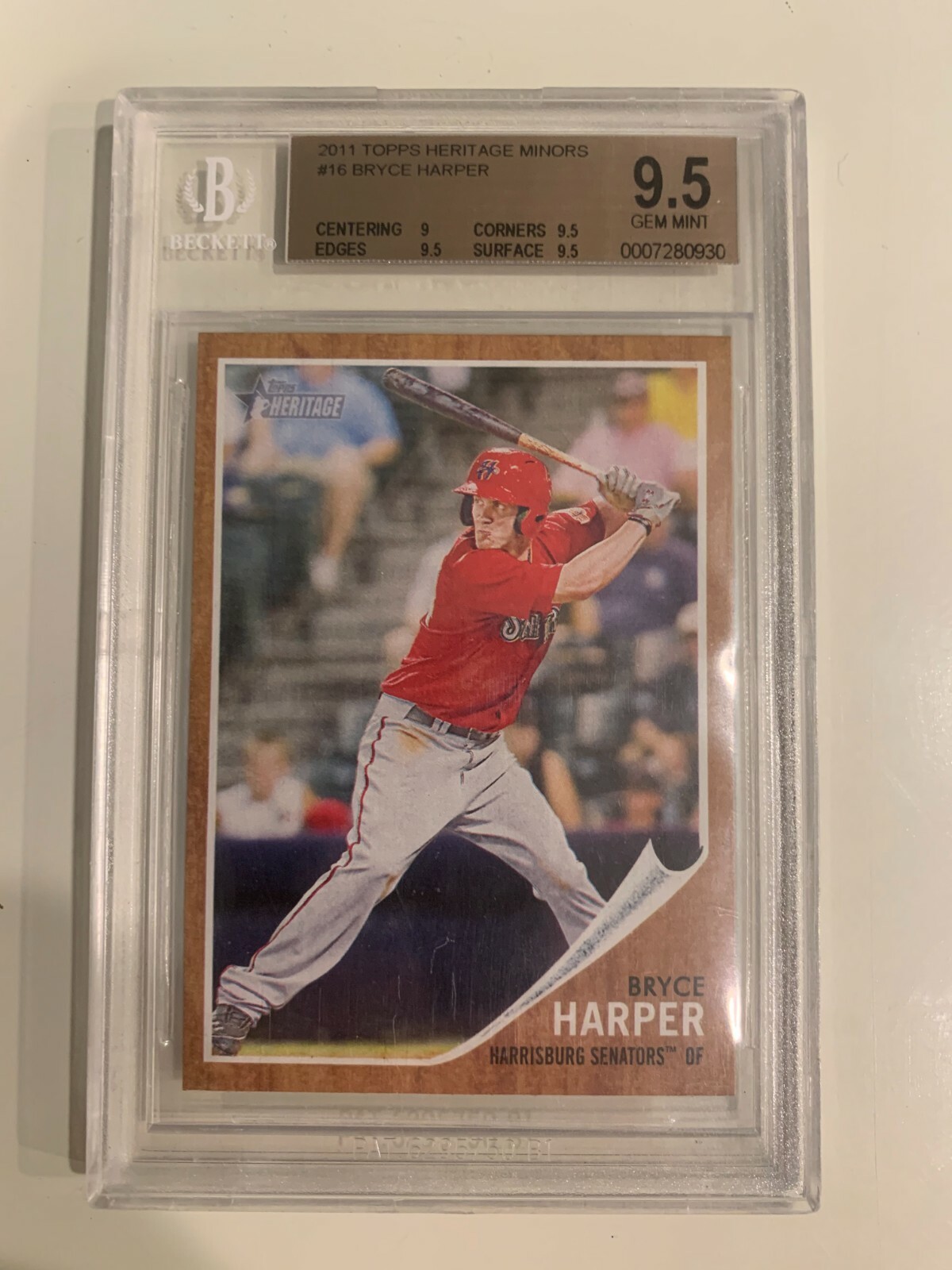 2011 Topps Heritage Minors #16 Bryce Harper RC  BGS 9.5