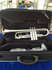 New Carol Brass 5060H-GSS-Bb-S Professional Bb Trumpet - Silver with Case