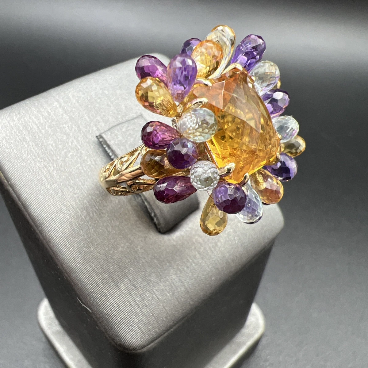 Amethyst and cheap citrine ring