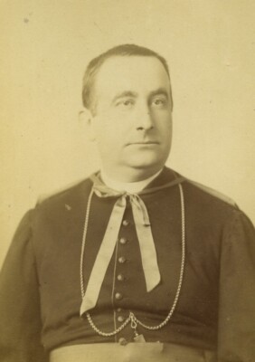 Frankreich Paris Priester Portrait altes Kabinett Foto Liebert 1880