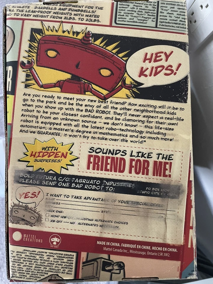 SDCC 21 BAD ROBOT PREMIUM FIGURA DE ACCIÓN MATTEL CREACIÓN EN MANO LIMITADA NUEVO Foto 3 de 4