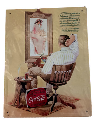 Vintage Blechschild - 16,5 x 21 cm - Coca Cola