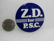 Z.D. PSC Public Service Commission Button Pin