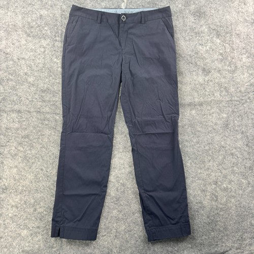 Eddie Bauer Hose Damen 10 blau Nylon Stretch gerade Wandern Outdoor Freizeit