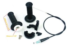 Juego de fundición de barra de agarre con mango giratorio y cable de acelerador Suzuki motocicleta 7/8"