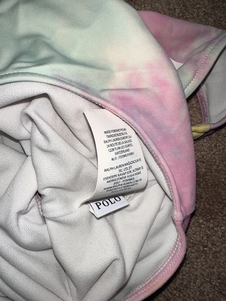 TRAJE DE BAÑO POLO RALPH LAUREN NIÑAS TIE-DYE DE UNA PIEZA LOGOTIPO DELETREADO TRAJE DE BAÑO Foto 4 de 4