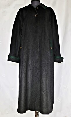 VINTAGE ALPHORN OKTOBERFEST DIRNDL TYROL BLUE GREEN WOOL WOMENS COAT US 12 EU 40