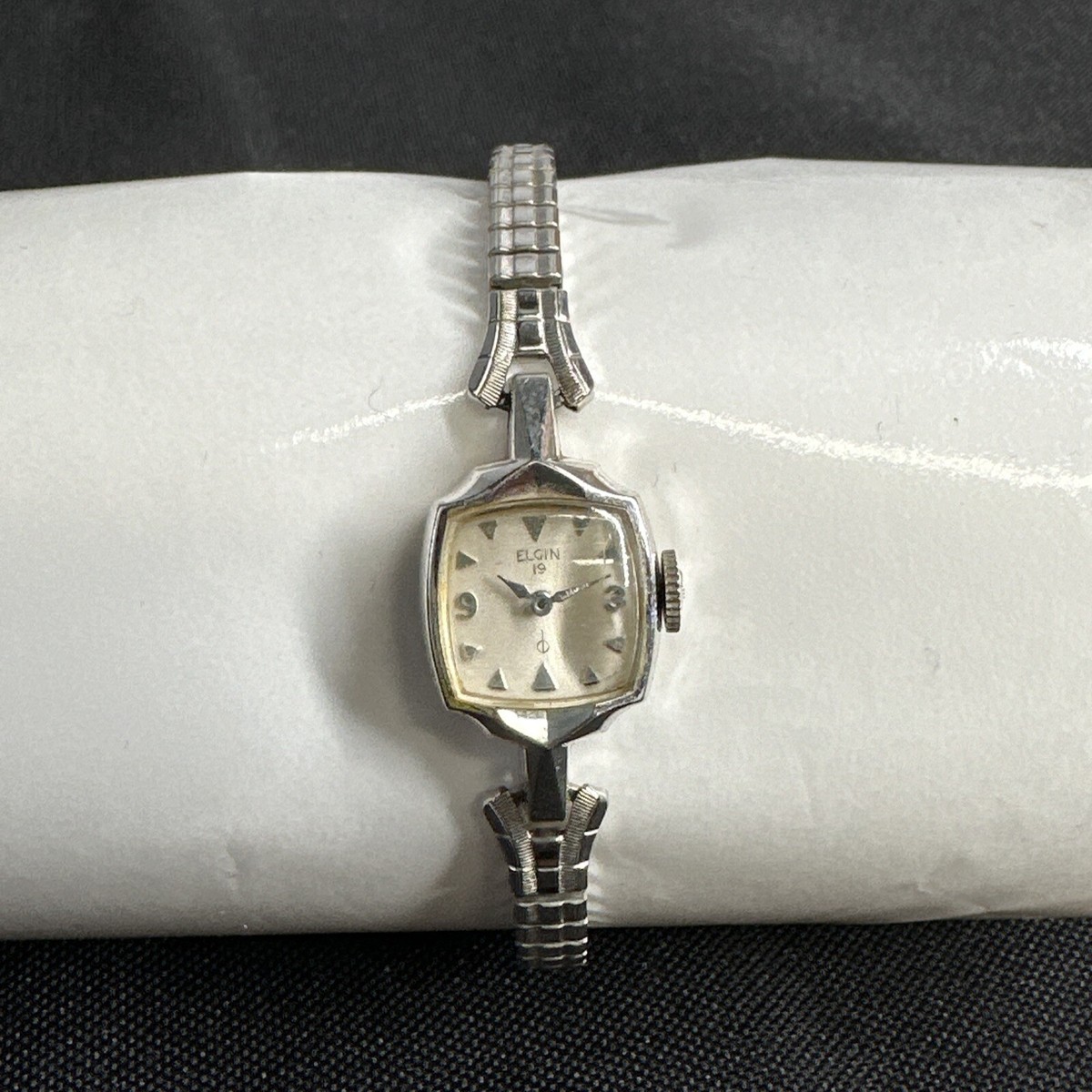 VTG Lady Elgin 19 Watch 10K White Gold Filled Untested | eBay