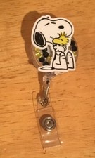 Snoopy  Woodstock Inspired ID Retractable Reel Badge/Name Badge Holder New