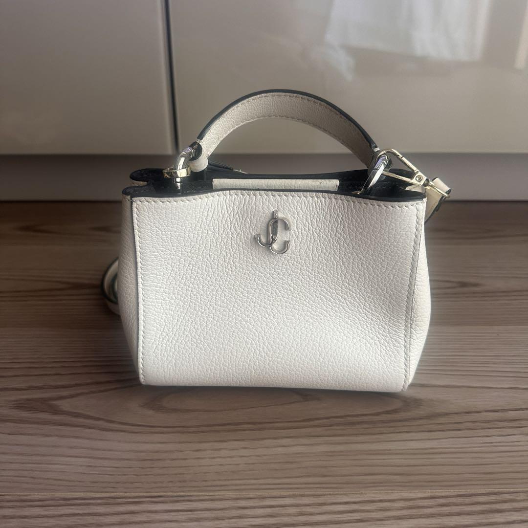 Jimmy Choo Varennes Mini Top Handle Shoulder Bag White Used Jimmy Choo Varennes Mini Top Handle Shoulder Bag White Used
