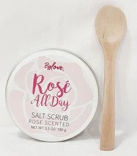 BffLove ROSE ALL DAY Salt Scrub Scented Spoon Exfoliate Nourish 3.5 oz/100g New