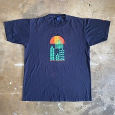 1983 VINTAGE 80s NIKE BLUE TAG T-SHIRT SZ L LILAC BLOOMSDAY RUN 1980s RACE 70s