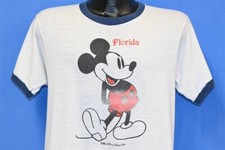 vintage 80s MICKEY MOUSE WALT DISNEY WORLD FLORIDA THEME PARK RINGER t-shirt M
