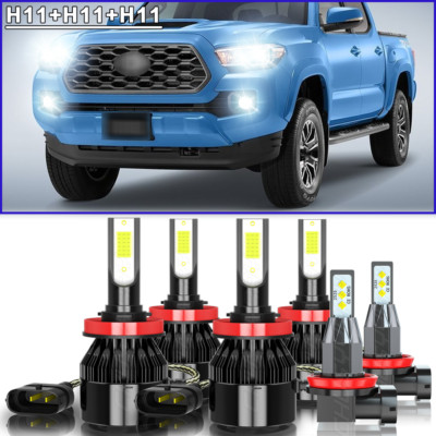 Para For Toyota Tacoma 2016-2020 LED faro de luz baja alta bombillas antiniebla