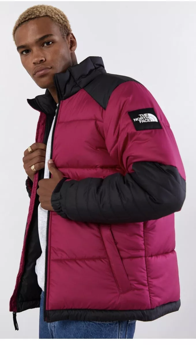 Mens burgundy north face jacket sale