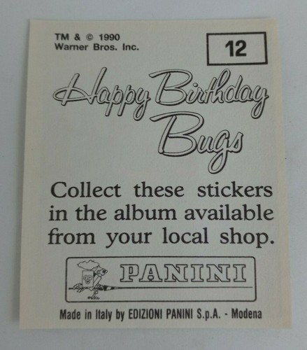 1990 Panini Happy Birthday Bugs (Pick Your Sticker) - Picture 15 of 343