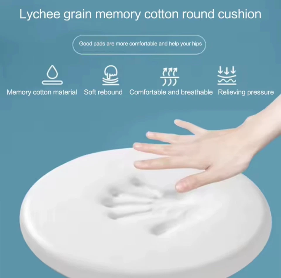 Inyahome Comfortable Memory Foam Seat Cushion Padded Anti-Slip Soft Round Stool - Image 2 of 4