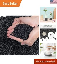 Elegant Black Polished Pebbles for Aquariums  Plants - 1 lb Decorative Gravel