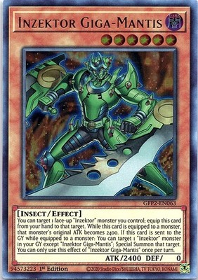Yugioh: Inzektor Giga-Mantis - GFP2-EN063 - Ultra Rare - 1st Edition - NM
