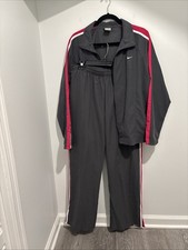 Nike Vintage Y2K Women's XL 16-18 Gray Tracksuit Windbreaker Jacket Pants Set