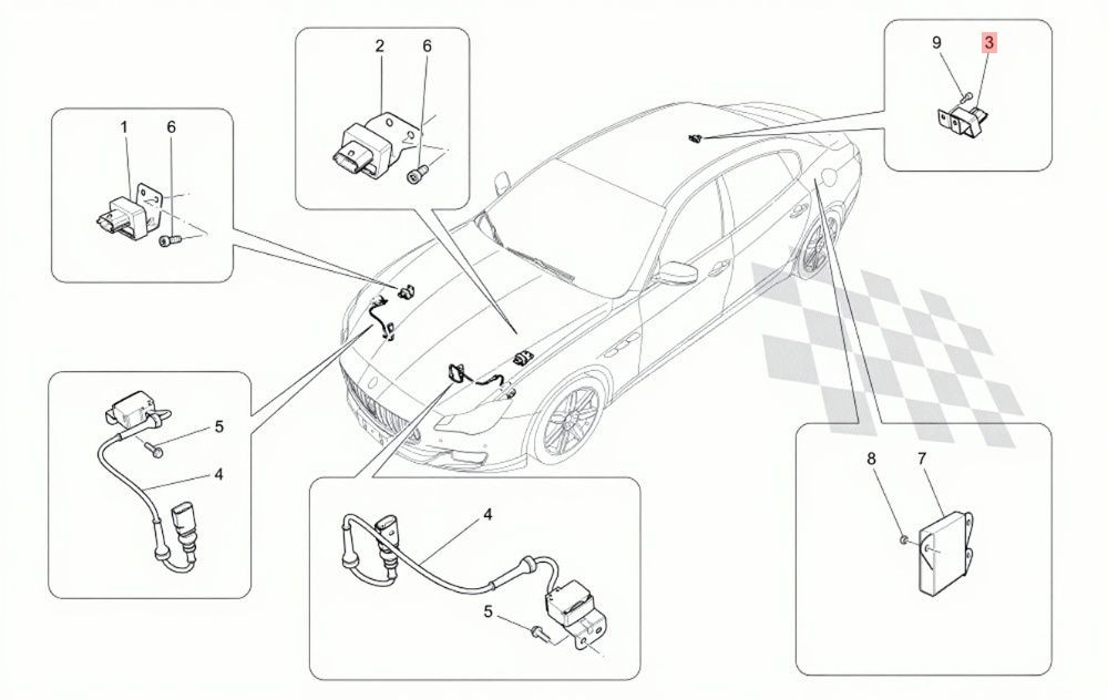 Maserati Quattroporte 2013-2019 REAR+RIGHT Yaw rate sensor