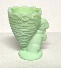 Fenton Glass Rabbit Egg Cup In Jadeite Green Vintage Collectible Easter