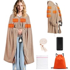 71"  43" Wearable Electric Heated Shawl, includes a 20,000mAh 7.4V Power Ban...