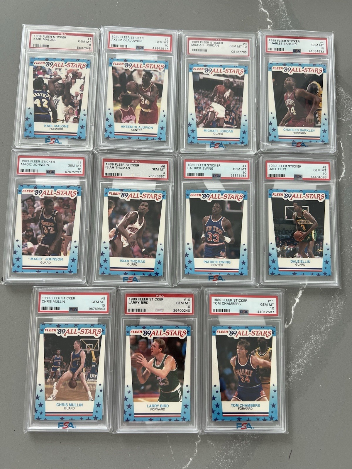 1989 Fleer Basketball PSA 10 COMPLETE SET WITH STICKERS!!! RARE!! Michael Jordan
