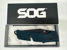 Sog Trident Tanto Pocket Knife Uniform Blue 3.75In Blade