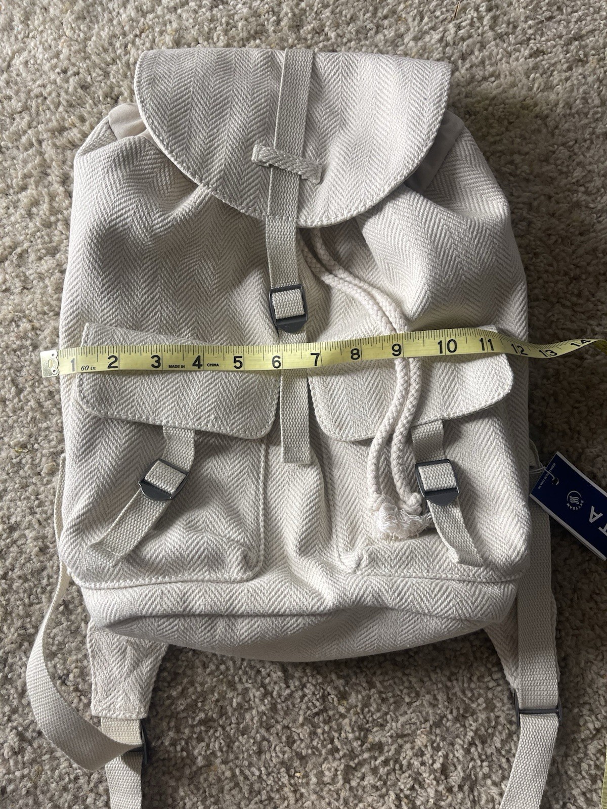 Universal Thread Cream Canvas Backpack - image 4