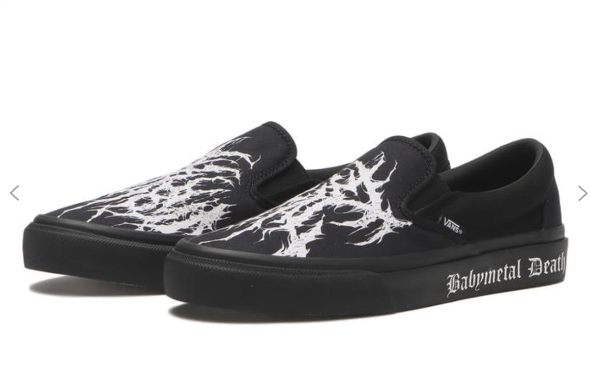 BABYL × Vans Slip-On 26cm VANS × BABYMETAL Classic Slip-On – Black/White – Japan Exclusive