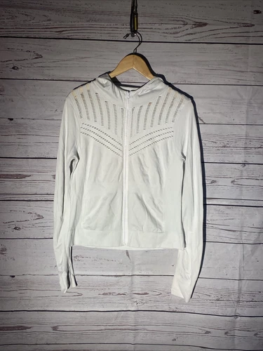 VETEMENTS Cali sport giacca donna full zip ritagli activewear bianca taglia Medium Large