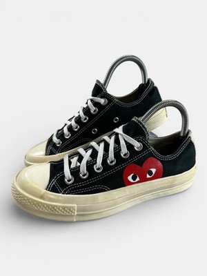 Converse Comme Des Garcons Low Top Sneaker Turnschuhe Damen Schwarz UK 5 Love
