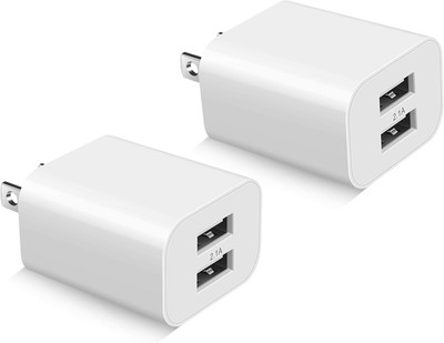 USB Wall Charger Block 2Pack Dual Port Cube Plug Power Charging Adapter Brick fo
