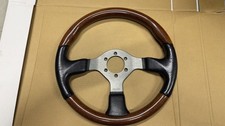 Momo Fighter Wood Steering Wheel 350mm 35cm Used From Japan Momo Fighter Wood Steering Wheel 350mm 35cm Used From Japan
