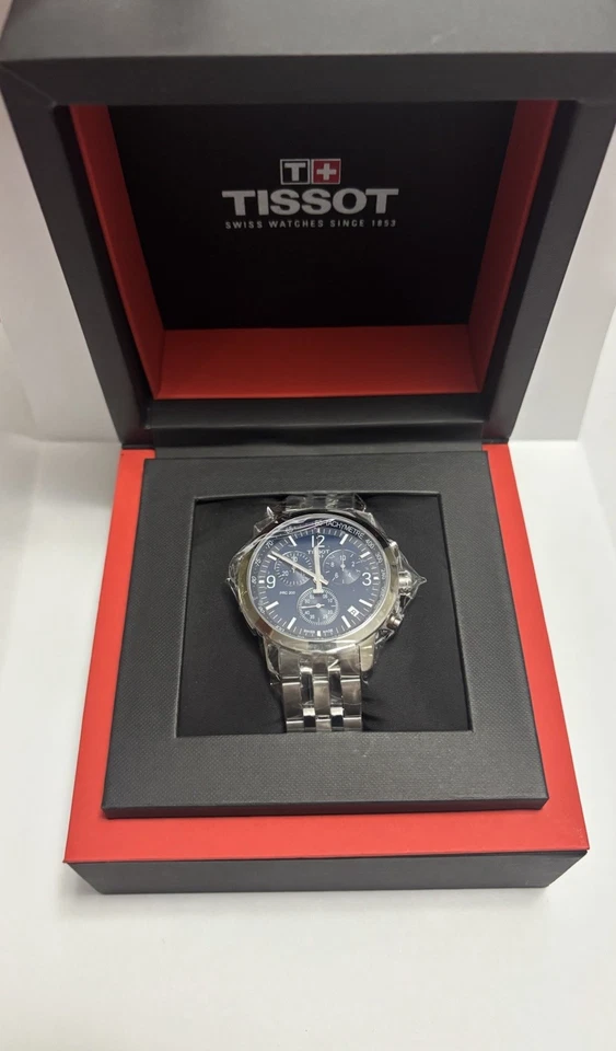 Reloj para hombre Tissot PRC 200 cronógrafo cuarzo 43 mm esfera azul T114.417.11.047.00 Foto 3 de 4