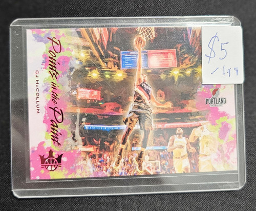 CJ McCollum [Ruby] #20 2019 Panini Court Kings Points in the Paint card