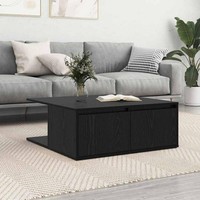 Couchtisch Schwarz Eichen-Optik 80 X 80 X 31.5 Cm Holzwerkstoff