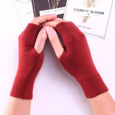 100 Cotton Half Fingerless Thumb Hole Warm Gloves for Men Women Student Gift